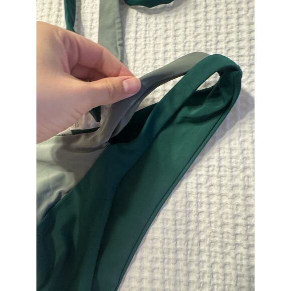Green Two-tone Bikini Padded Bra Women's Size Small Resort Vacation Pool Wicked - Picture 2 of 4